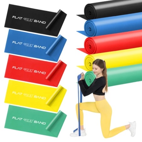 Zestaw 5 taśm rehabilitacyjnych FLAT BAND 2M – dostępny w sklepie EDGE