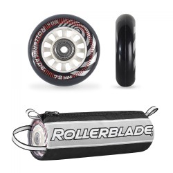 EDGE - Zestaw kółka + łożyska + tulejki Rollerblade 72mm/80a