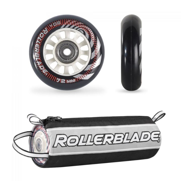 Zestaw kółka + łożyska + tulejki Rollerblade 72mm/80a